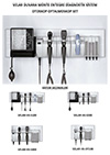 VELAR Duvara Monte Entegre Diagnostik Sistem Otoskop-Oftalmoskop Set